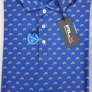 RLX Ralph Lauren Patterned Blue Polo Shirt